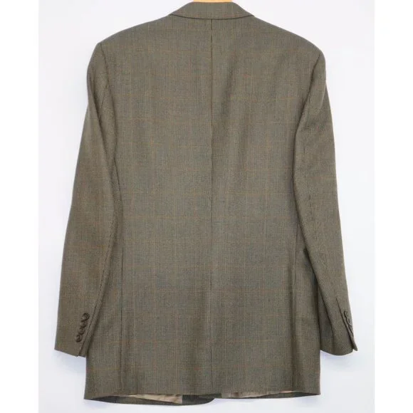 Vintage Claiborne For The Bon Mens 42L Houndstooth Wool Blazer Career Preppy